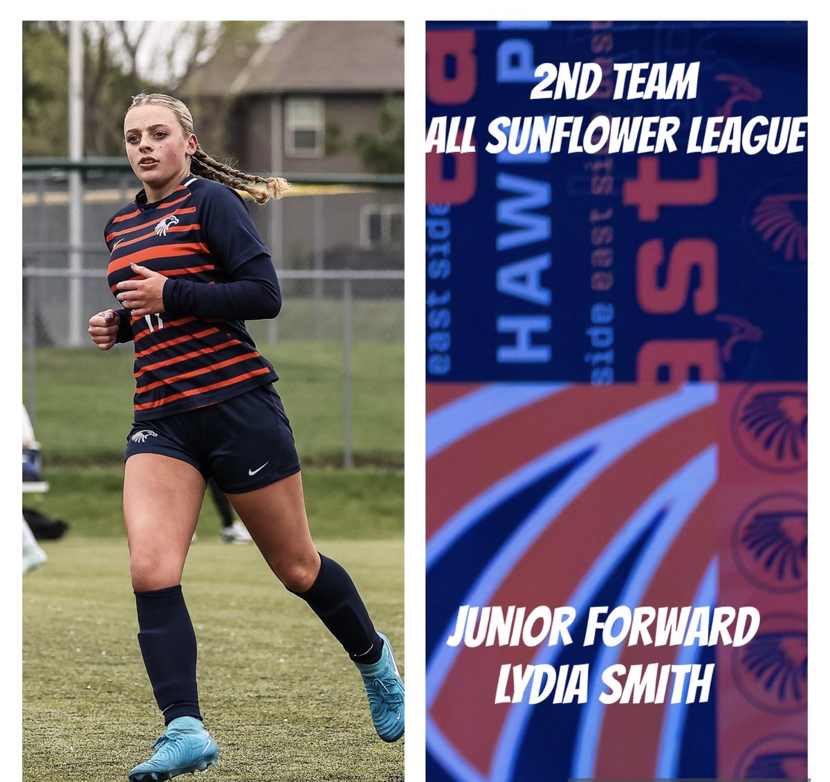 Next up on the post season accolades is 2nd Team All Sunflower League. Congratulations Maddie Shoup, Lydia Smith and Kylie Johnson.