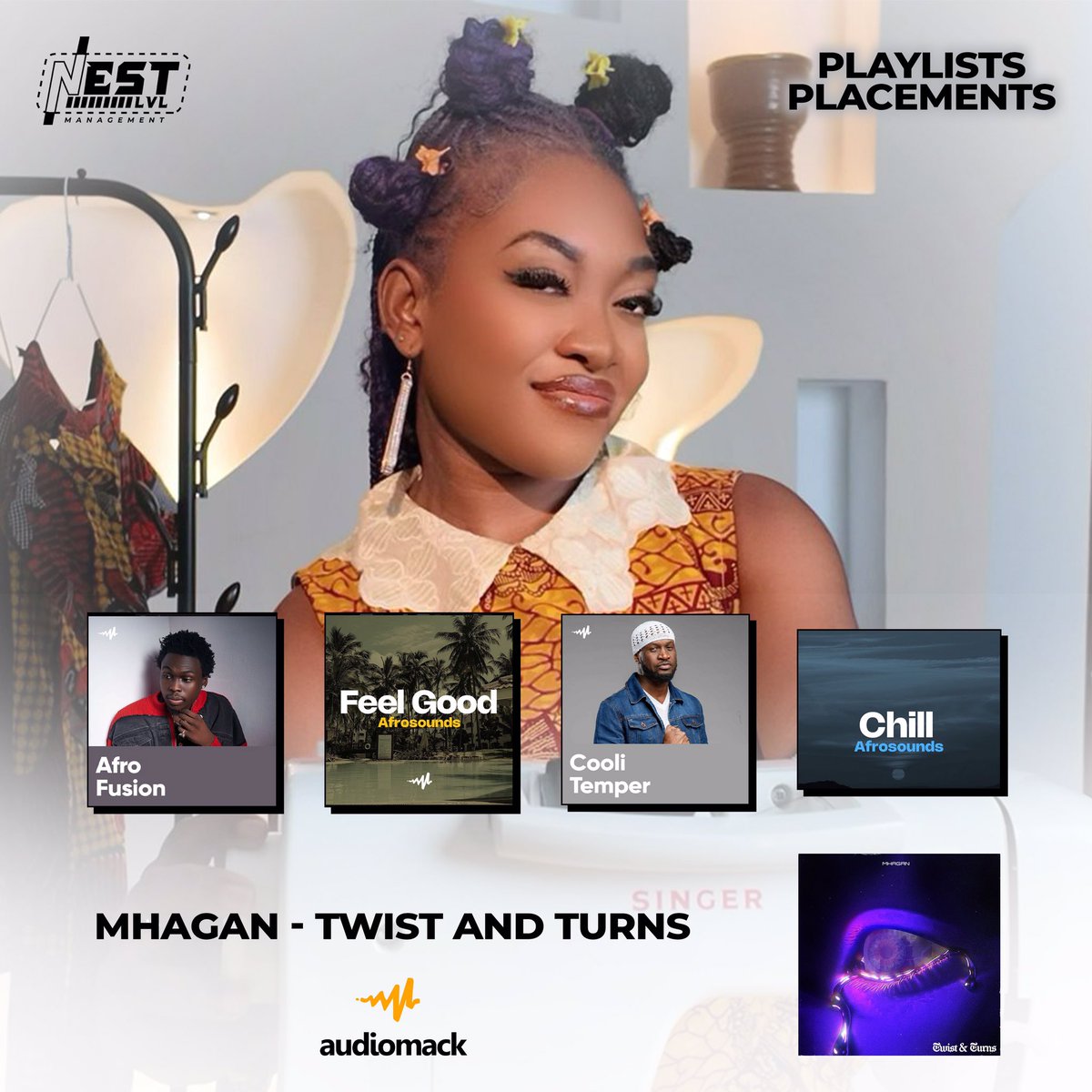 🎶🇬🇭 UPDATE: <a href="/mhagan_/">@scilla_mhagan</a> — TWIST &amp; TURNS, new single is up now on <a href="/audiomack/">Audiomack</a> , thank you <a href="/audiomackafrica/">Audiomack Africa</a> for the platforming of the new single,TWIST &amp; TURNS. 

🔗 - audiomack.com/mhagan/song/tw…