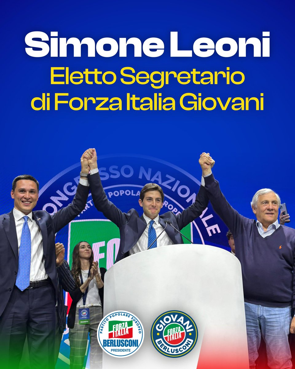 Congratulazioni e buon lavoro a Simone Leoni, eletto per acclamazione all’unanimità Segretario Nazionale di Forza Italia Giovani.

Siamo sicuri che farà un ottimo lavoro, nel solco del suo predecessore Stefano Benigni. Avanti Simone, siamo con te!