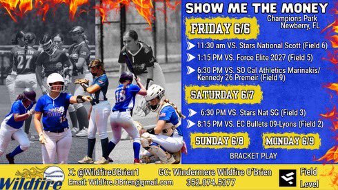 Windermere Wildfire O’Brien (@wildfireobrien1) on Twitter photo 💰SHOW ME THE MONEY💰 <a href="/flpgfmedia/">Florida PGF Media Network</a> schedule has dropped for next weekend! #wildfireobrien #playpgfflorida #smtm 💰SHOW ME THE MONEY💰 <a href="/flpgfmedia/">Florida PGF Media Network</a> schedule has dropped for next weekend! #wildfireobrien #playpgfflorida #smtm