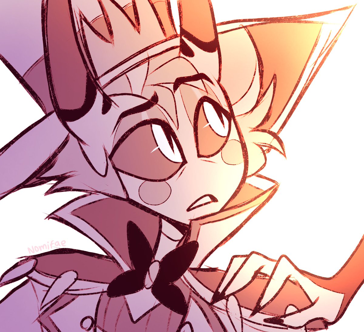 Wanted to doodle one of my fav Lucifer frames 🧡

#HazbinHotelFanart #HazbinHotelLucifer
