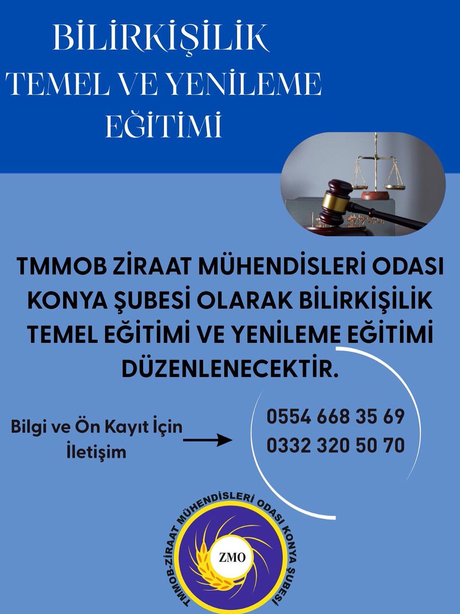 Uzun zamandır beklenen Bilirkişilik temel ve yenileme eğitimi odamız tarafından verilmeye başlanacaktır. Bilgi ve önkayıt için odamızla irtibata geçiniz.