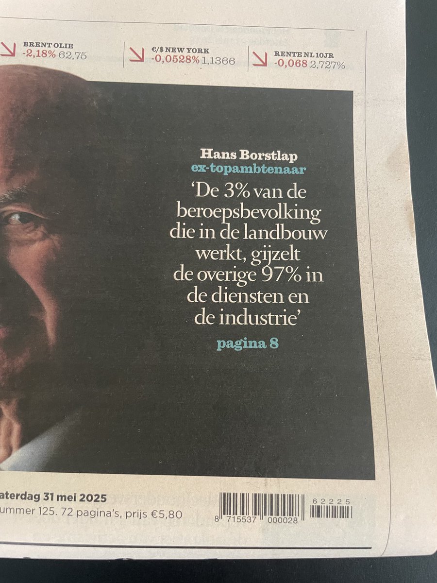 Dus omdat de boeren juist wettig gehandeld hebben en een stikstofvergunning hebben, gijzelt de landbouw de rest van NL zonder die vergunning?!
Boeren zorgen voor voedsel.