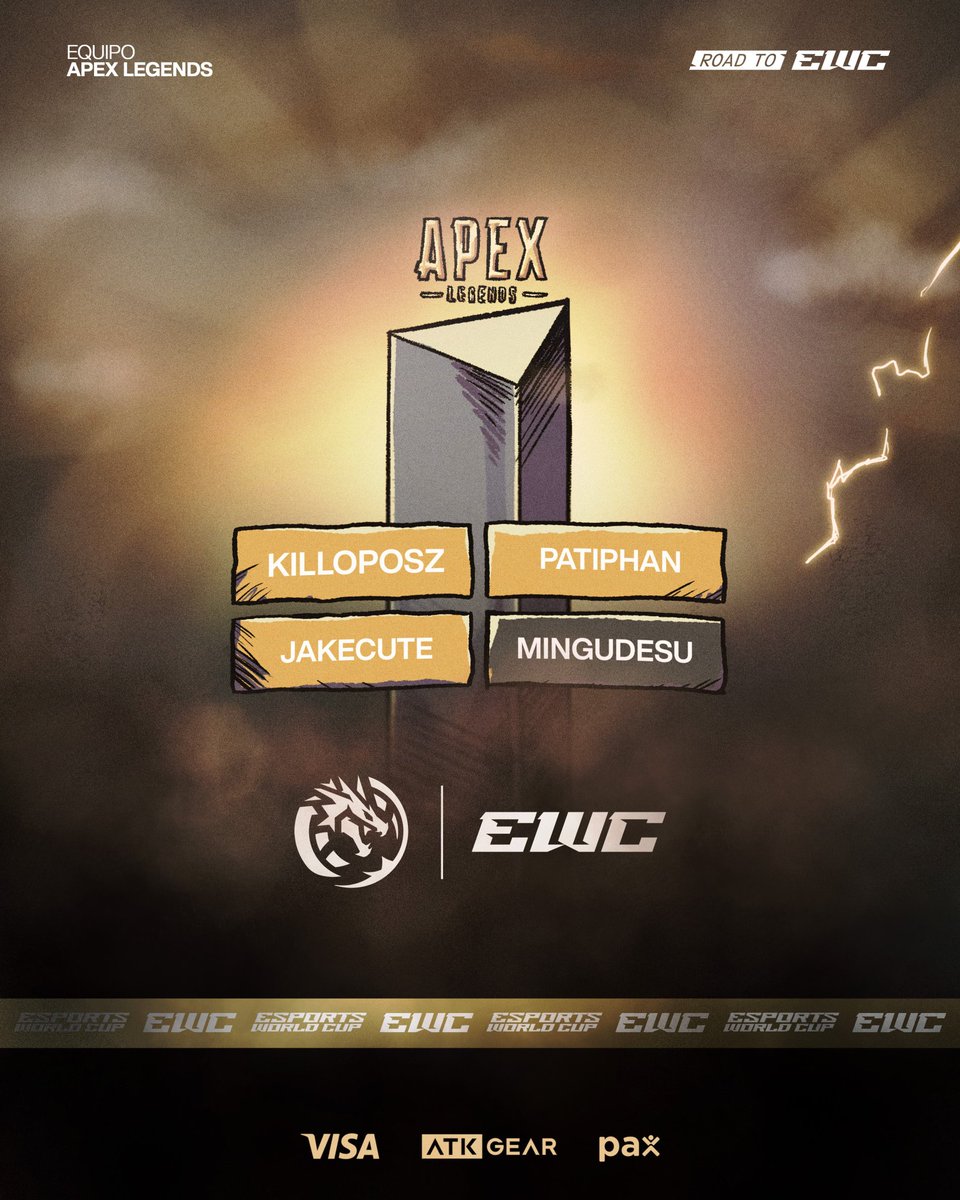 <a href="/cruxx1al/">cruxxii</a> @rogerr_bran <a href="/p0melaus/">p0me</a> <a href="/EWC_EN/">Esports World Cup</a> <a href="/EWC_AR/">كأس العالم للرياضات الإلكترونية</a> ¡SEGUIMOS SUMANDO EQUIPOS!

Tenemos nuevo roster de Apex Legends que estará buscando la clasificación a #EWC2025 en los próximos días 💪

🐲  <a href="/Killoposz1/">Killoposz</a> 
🐲 <a href="/itsPatiphan/">Patiphan</a> 
🐲 <a href="/JackcuteA/">J4ckCutez</a> 
🐲 <a href="/bakamingu/">Mingu</a>
