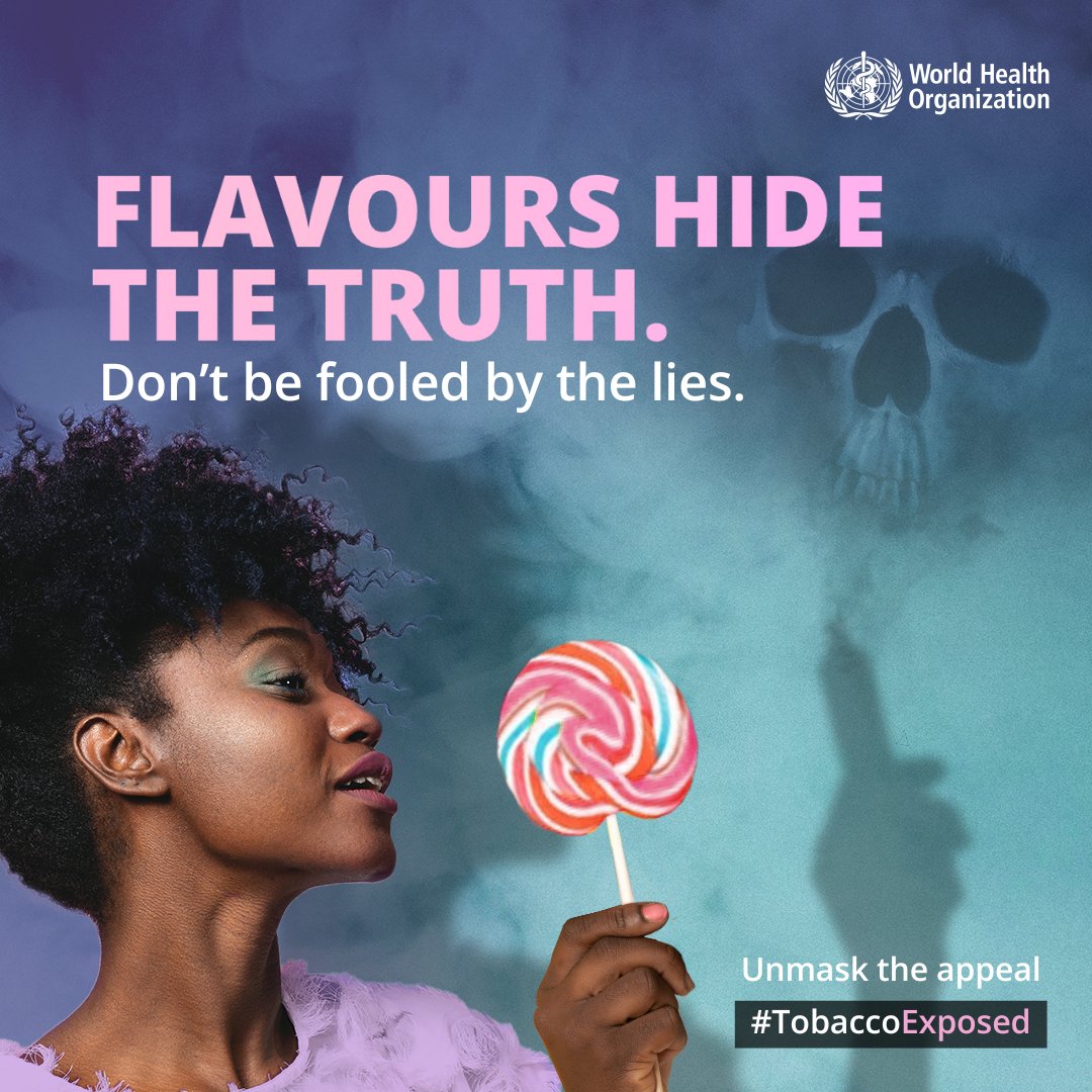 Flavors that appeal to kids mask the bitter truth about #BigTobacco. On #WorldNoTobaccoDay, we’re calling out the tobacco industry’s efforts to target and hook the next generation with addictive, dangerous products. #TobaccoExposed #WNTD2025
