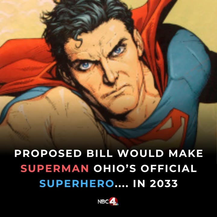 A bipartisan bill has flown into the Statehouse to make Superman Ohio’s official superhero, after a new movie was filmed in the state last year. nbc4i.co/4kgcrEV?utm_me…