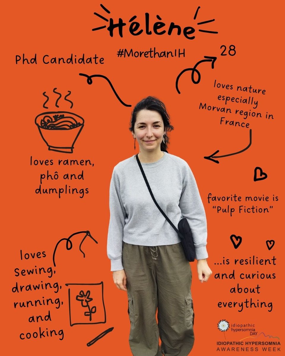 Hélène is #MoreThanIH⁠
⁠
She is curious about everything 🐞
⁠

Fill out the form here - forms.gle/4Hp2pdABa7Kame…
⁠
This initiative is a collaboration with <a href="/IHAWeek/">IH Awareness Week</a>, led by Hypersomnolence Australia(<a href="/Hyper_Sleep/">Hypersomnolence Australia</a>).