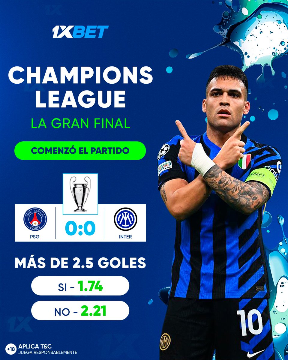 ¡Ya se juega! ⌚️

#PSG vs #Inter deciden quien será el campeón de la #ChampionsLeague en Munich 🏆

¡Apostá en vivo! ▶️ cropped.link/psgvsinterenvi…