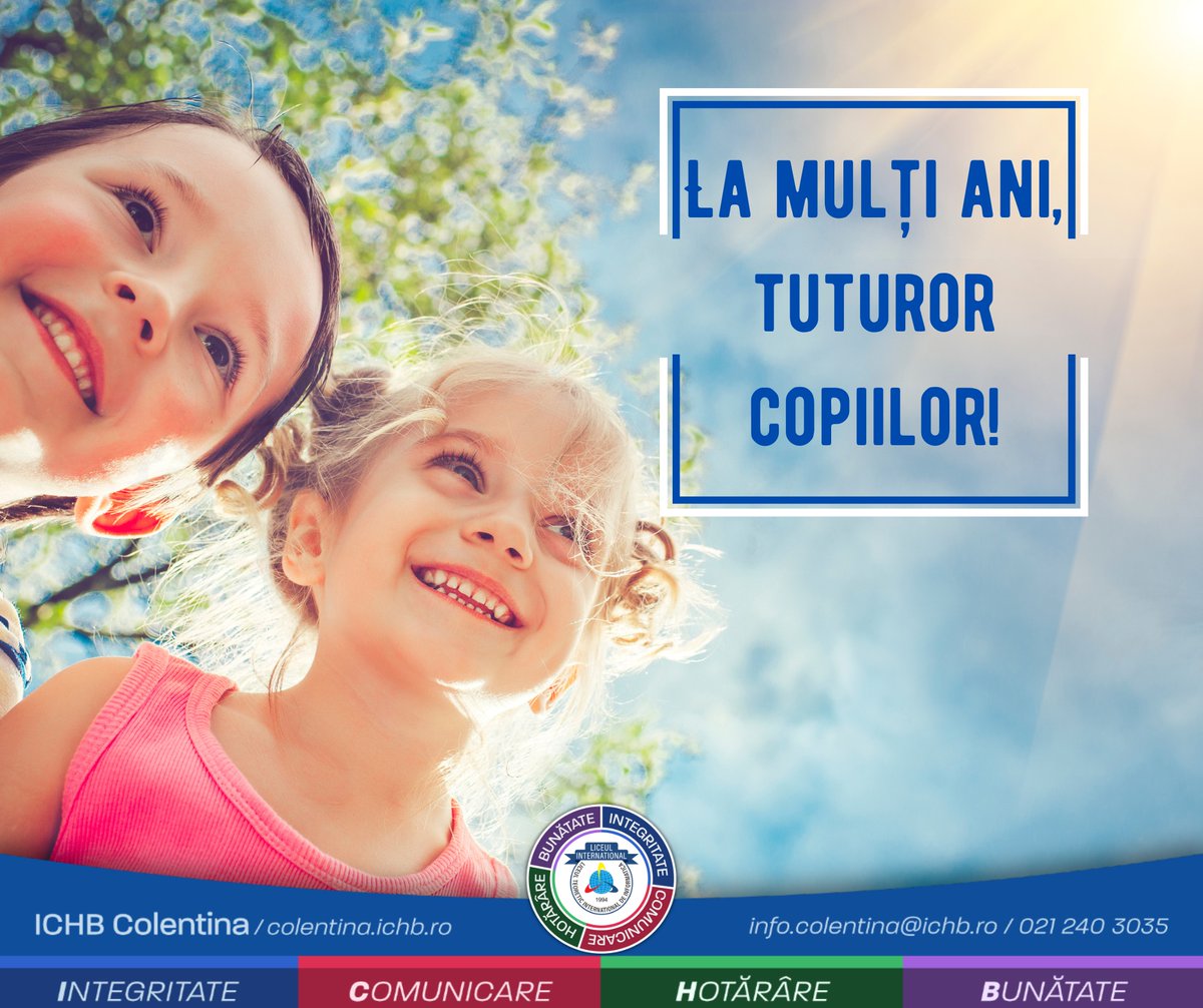 ICHBColentina's tweet photo. 🎈La mulți ani, tuturor copiilor - și celor mici, și celor care cresc visând, jucându-se, întrebând! Astăzi nu sărbătorim doar vârsta, ci privirea curioasă și vocea sinceră. Să rămâneți curajoși, luminoși și liberi!#ziuacopilului #ziuacopiilor #ChildrensDay #copii #ichbcolentina https://t.co/wNyaClycFh