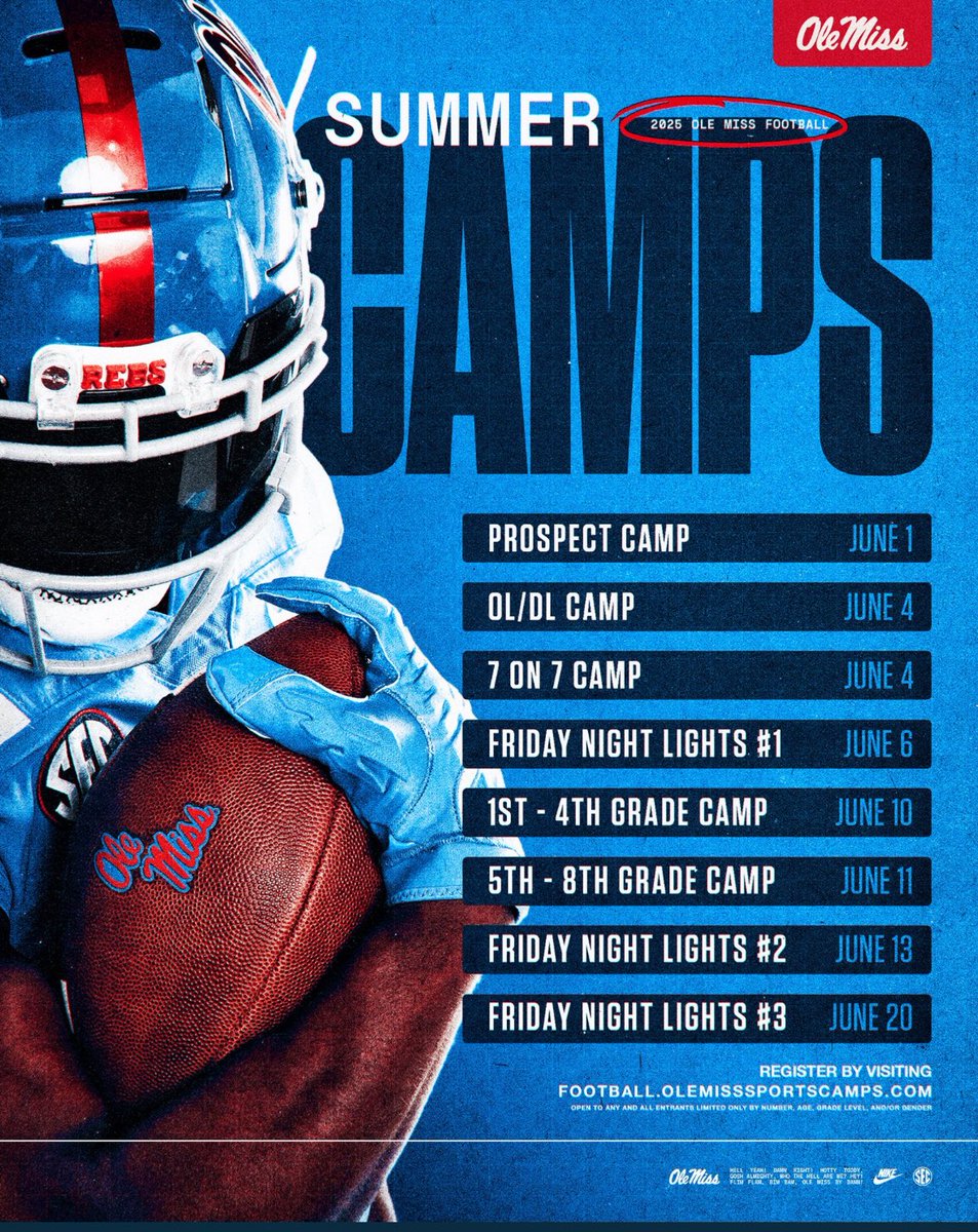 ReeceHonaker's tweet image. Thank you so much @CoachJames73 for the invite to camp at Ole Miss.
@coachmcrist @coachz_landis @_kbolden @SantanaMcKnight @PeytonMaxwell6 @RebelsFBRec