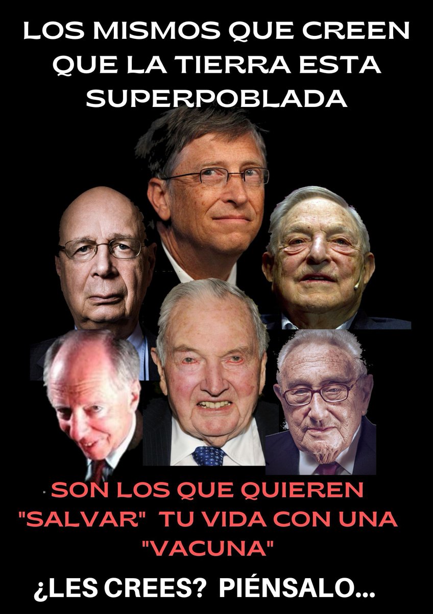 Pregúntate por qué un "virus" que ellos crearon mató a millones de ancianos en residencias y hospitales... mientras que de estos ancianos que están obsesionados por DESP0BLAR nuestro planeta, no murió ni uno...