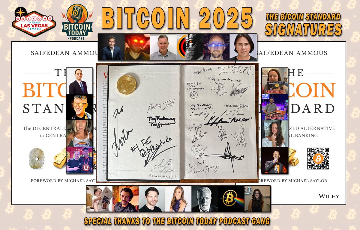 TED_Forwards's tweet image. Great meeting all of you in Vegas! The Bitcoin Standard, signed by Bitcoin legends = BTC conviction ATH's