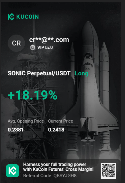 $S fell way too low compared to the rest of the market.
Now is the time to believe 💥
I went long with 10x leverage, already +15.86% 📈
🔹 Might be the move everyone regrets missing. or not :)
#Altcoins  #SONIC #KuCoin