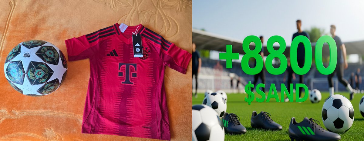 Huge thanks to the <a href="/Shirtum/">Shirtum ®</a> &amp; <a href="/TheSandboxGame/">The Sandbox</a> teams for the amazing rewards! 🎉
I just received 8800 $SAND, a football ⚽, and a cool shirt 👕 — feeling super grateful and excited!
Let’s keep building the future of sports and Web3 together! 🙌🔥