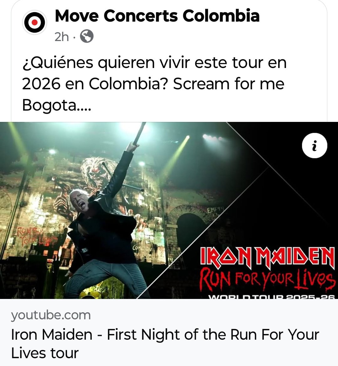 Iron Maiden Blood Brothers Colombia (@ironmaidencol) on Twitter photo Se vienen cositas no <a href="/moveconcertsco/">Move Concerts Colombia</a>? 🤭🤘🏻
#IronMaiden
#IronMaidenColombiaFC
#RunForYourLivesWorldTour Se vienen cositas no <a href="/moveconcertsco/">Move Concerts Colombia</a>? 🤭🤘🏻
#IronMaiden
#IronMaidenColombiaFC
#RunForYourLivesWorldTour