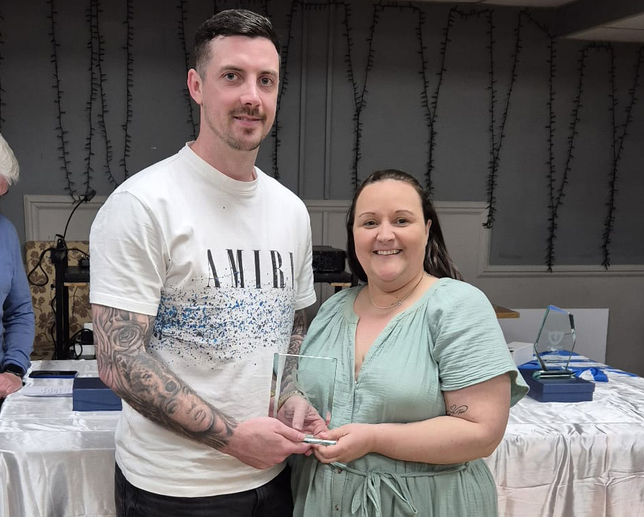 Supporters' Player of the season was Mechack Kanda, whose award was collected on his behalf by Scott McCarthy from Danielle Mills