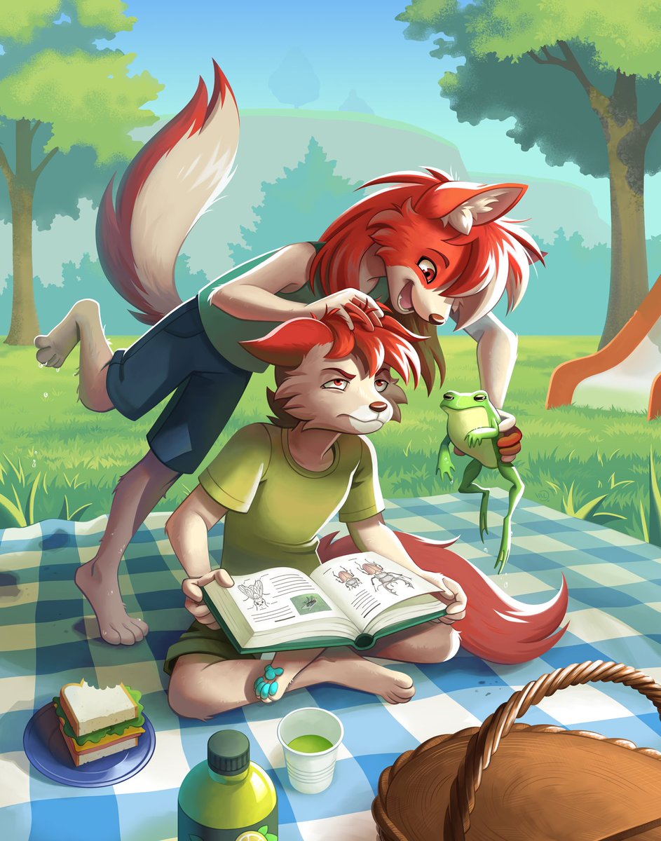 One day in the park 🐸🐜
Commission for <a href="/Darkflamewolf/">Darkflamewolf</a>