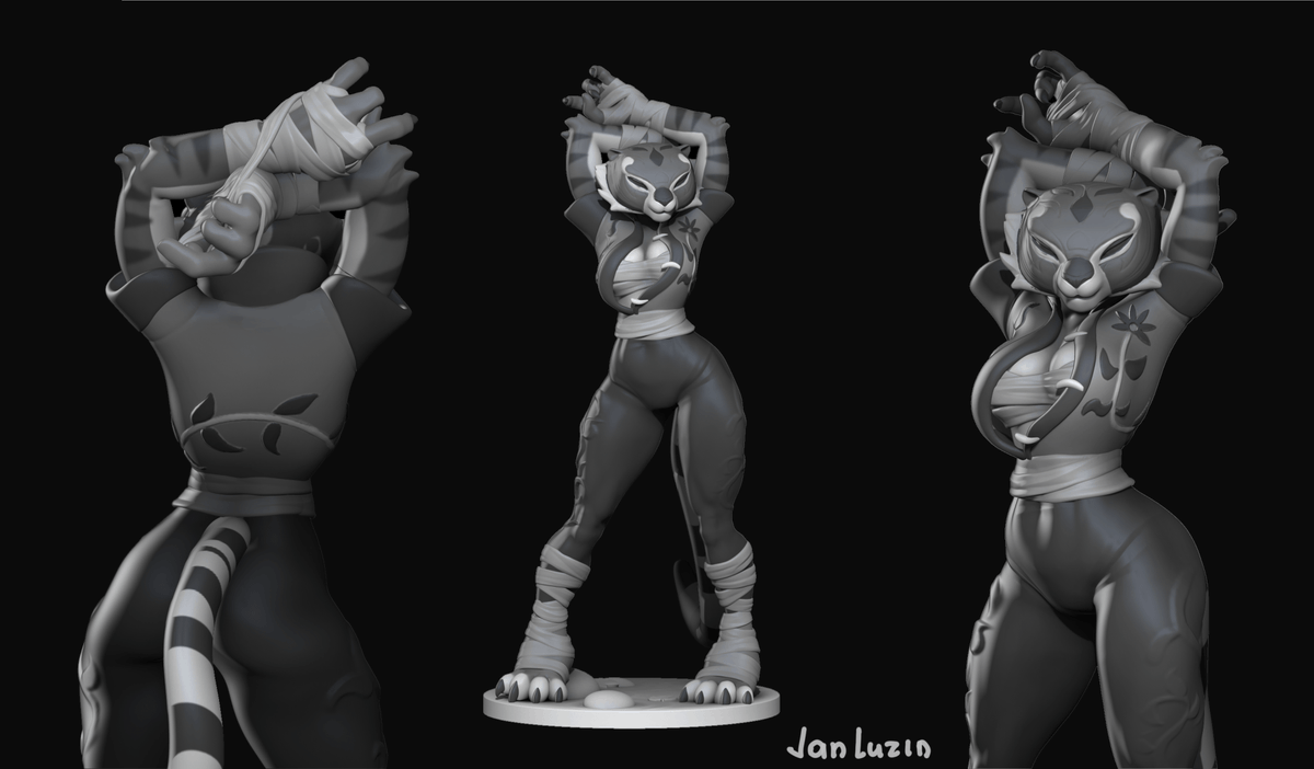 I want to show you one of my most favorite works. This is #tigress, from #kungfupanda =)