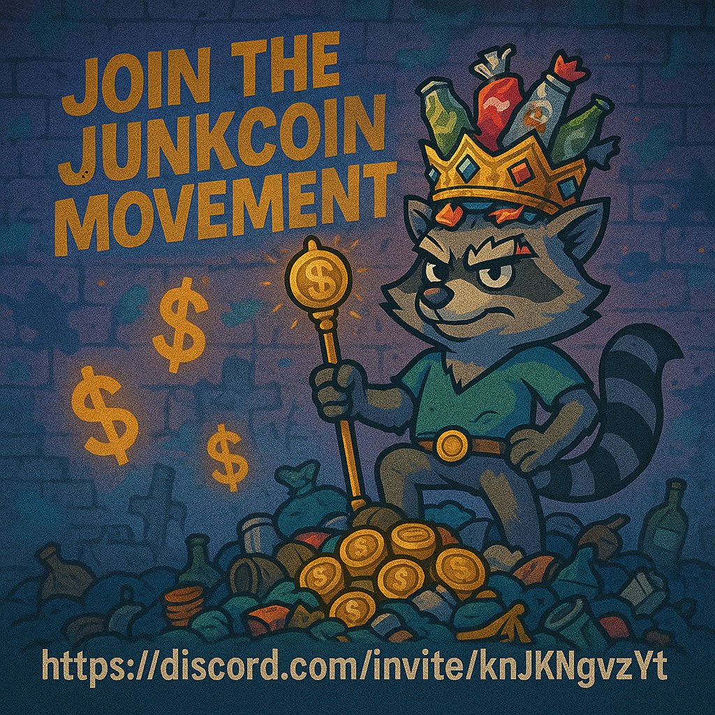 💥 JunkCoin isn’t a coin—it’s a MOVEMENT! 🦝🌪️

We don’t clean up messes…
 We make ‘em bigger, badder, and richer. 💰🗑️
If you’re tired of playing it safe,
If you’re ready to hoard it all and own the trashiest corner of crypto…

💀🔥 Then you’re ready for $JNK.
Join the