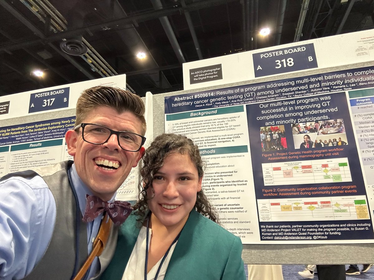 realbowtiedoc's tweet image. So grateful @KellyMezaMD snagged me over to her poster 318 at #ASCO25. Her study involved removing 🚧 to #highrisk populations to #genetictesting 🧬 Check it out! 

@yekeduz_emre
@DRBakaloudiMD
@AndreaAnampaG
@ReginaBarCar
@cwspeers
@drenriquegrande
@FunchainMD
@MKnoll_MD