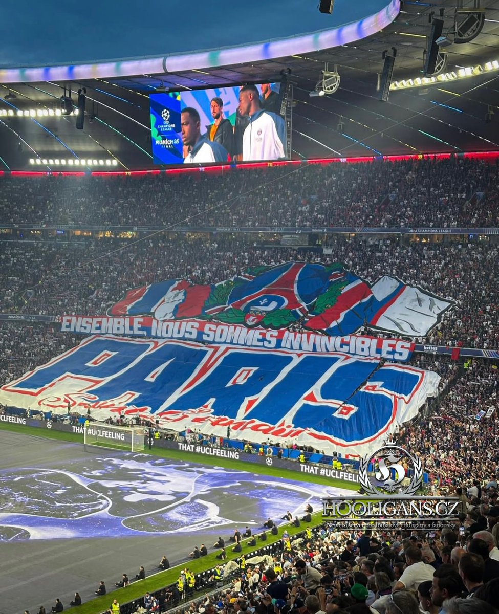 hooliganscz1999's tweet photo. 31.05.2025, PSG🇫🇷 performance at Allianz Arena on start match in UCL final against Inter🇮🇹, click here for LIVE report: https://t.co/beLtS10EQT https://t.co/J4mutc9qr2