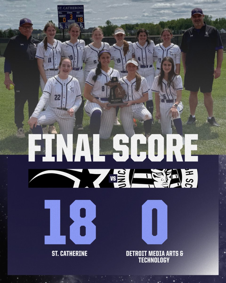 🎉 Congrats to our Softball team on defeating Detroit Media Arts to capture the District 89 Championship! Way to go, Ladies — we are all so proud of you! 💪🥎