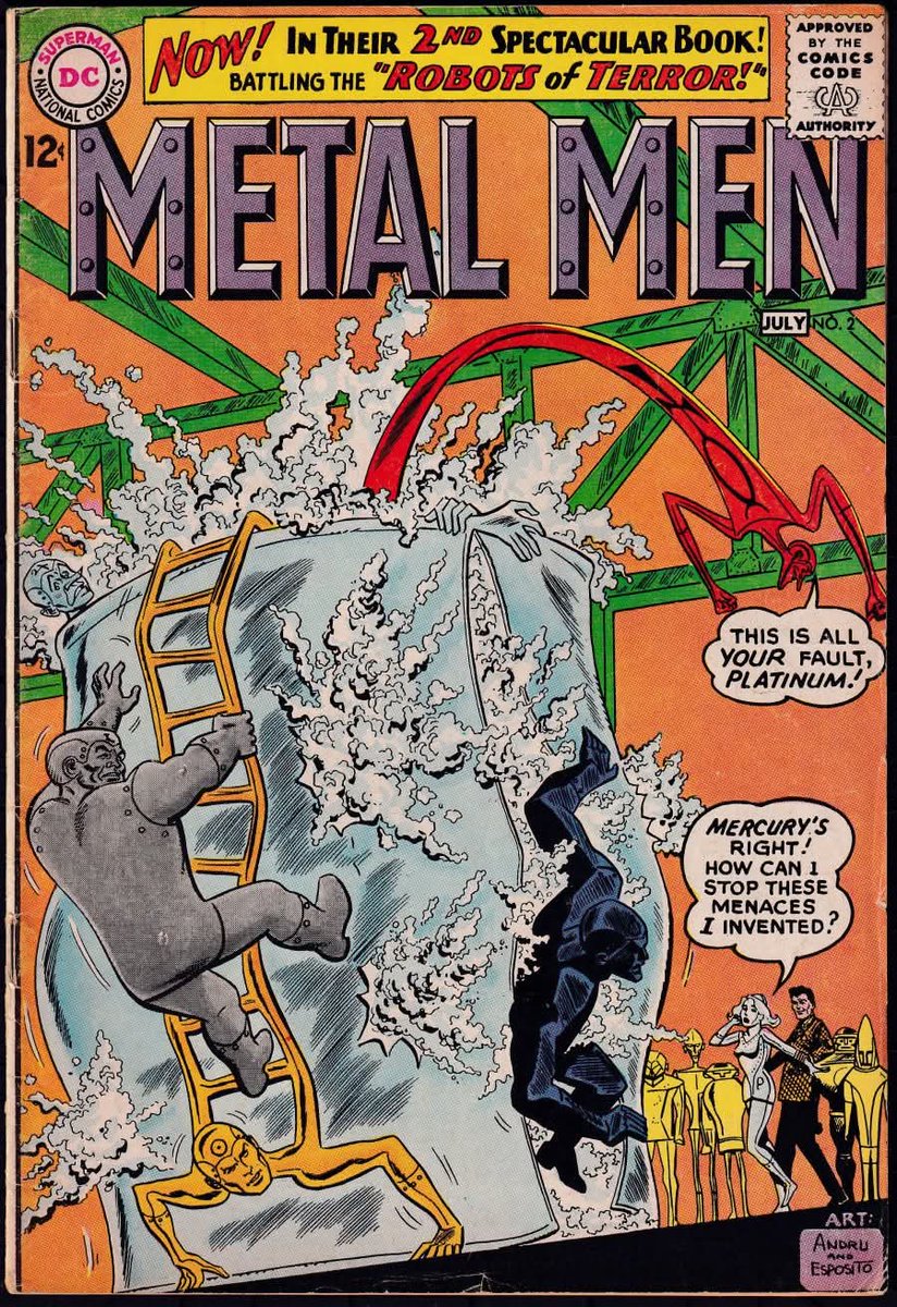 Classic Comic - Metal Men #2  (1963) - "Robots of Terror". Cover and art eoby Ross Andru and Mike Esposito