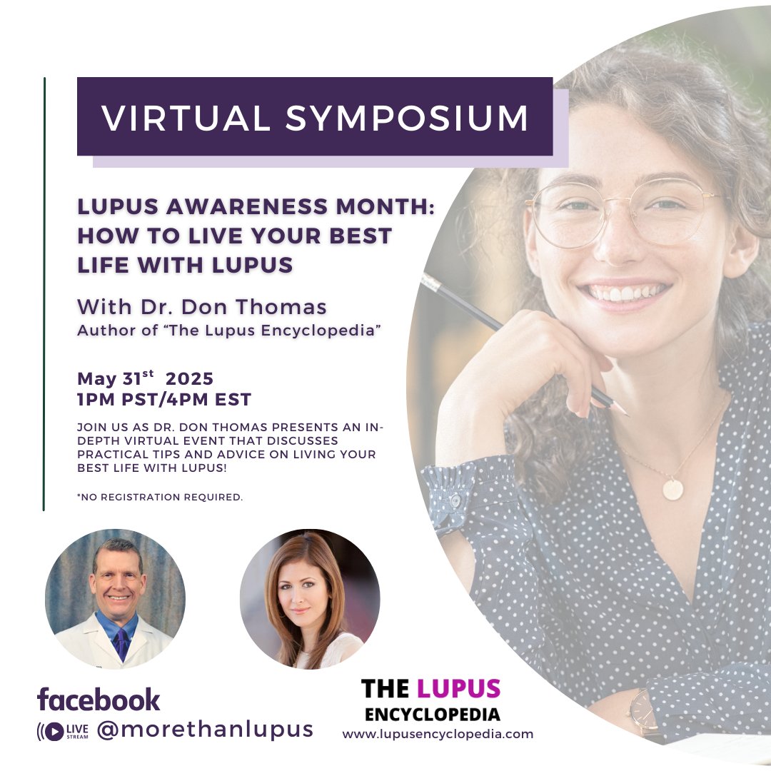 Donald Thomas, MD (@lupuscyclopedia) on Twitter photo Join us in 30 minutes, Facebook Live with me and <a href="/LupusMore/">More Than Lupus</a>
LINK: facebook.com/morethanlupus
We will end #lupusawarenessmonth by my proclaiming the monumental leaps forward in treating lupus in the past few years (to include a brand new announcement just last week)!
The treatment Join us in 30 minutes, Facebook Live with me and <a href="/LupusMore/">More Than Lupus</a>
LINK: facebook.com/morethanlupus
We will end #lupusawarenessmonth by my proclaiming the monumental leaps forward in treating lupus in the past few years (to include a brand new announcement just last week)!
The treatment