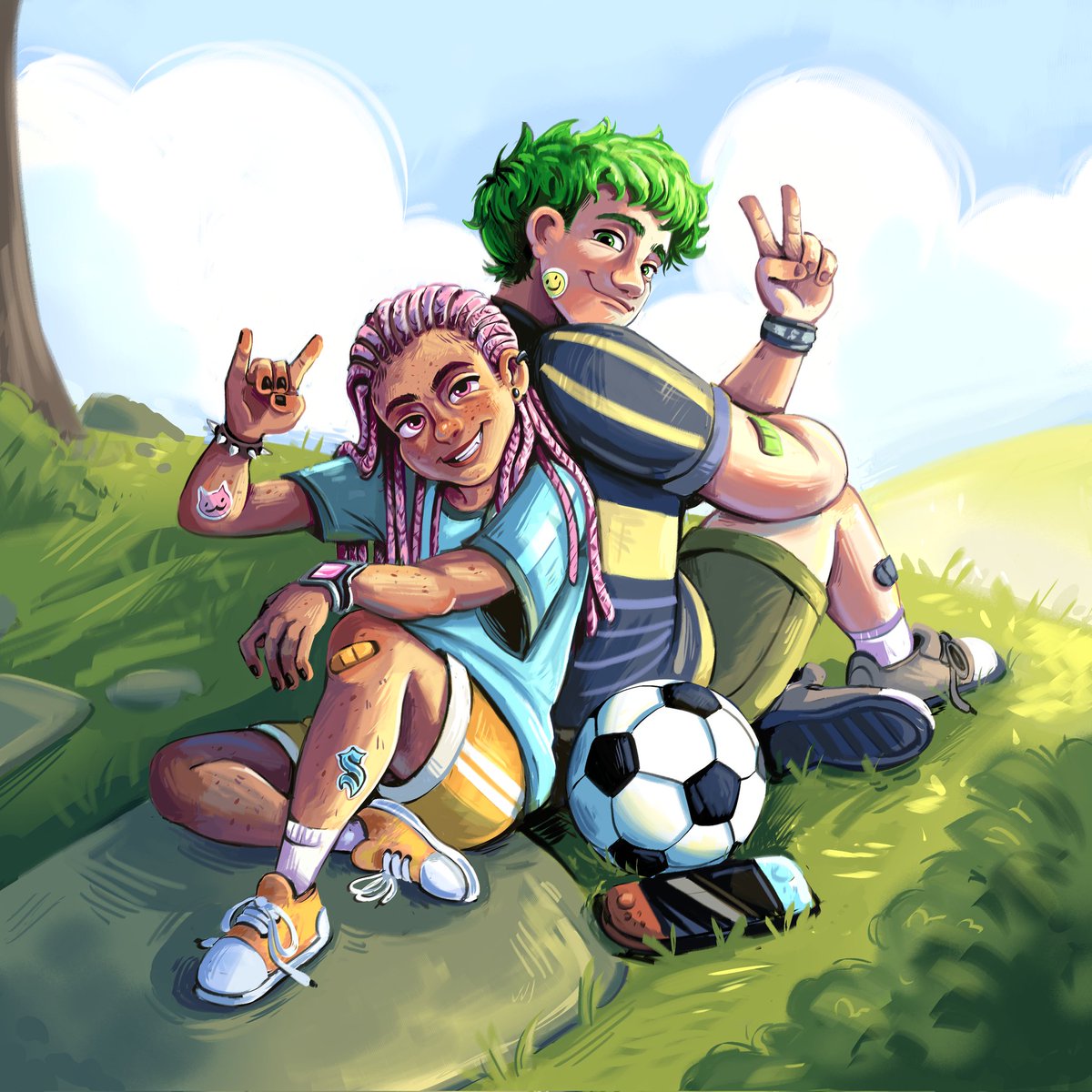 Rachi_14's tweet image. Besties 💚🩷 

#Sendokai #sendokaichampions #desafiochampionssendokai #sendokaifanart