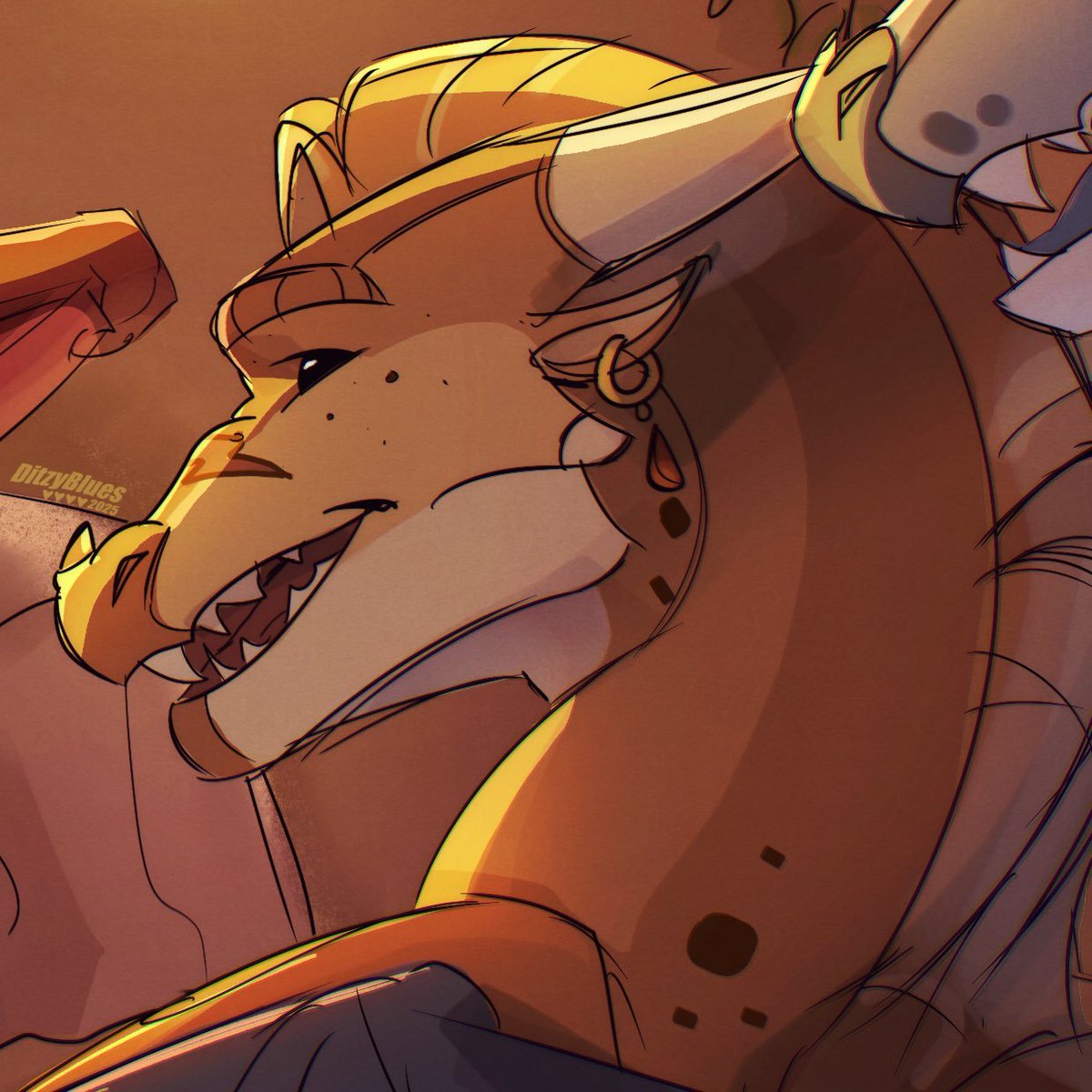 ditzyyblues's tweet image. behold my left facing Qibli #wingsoffire