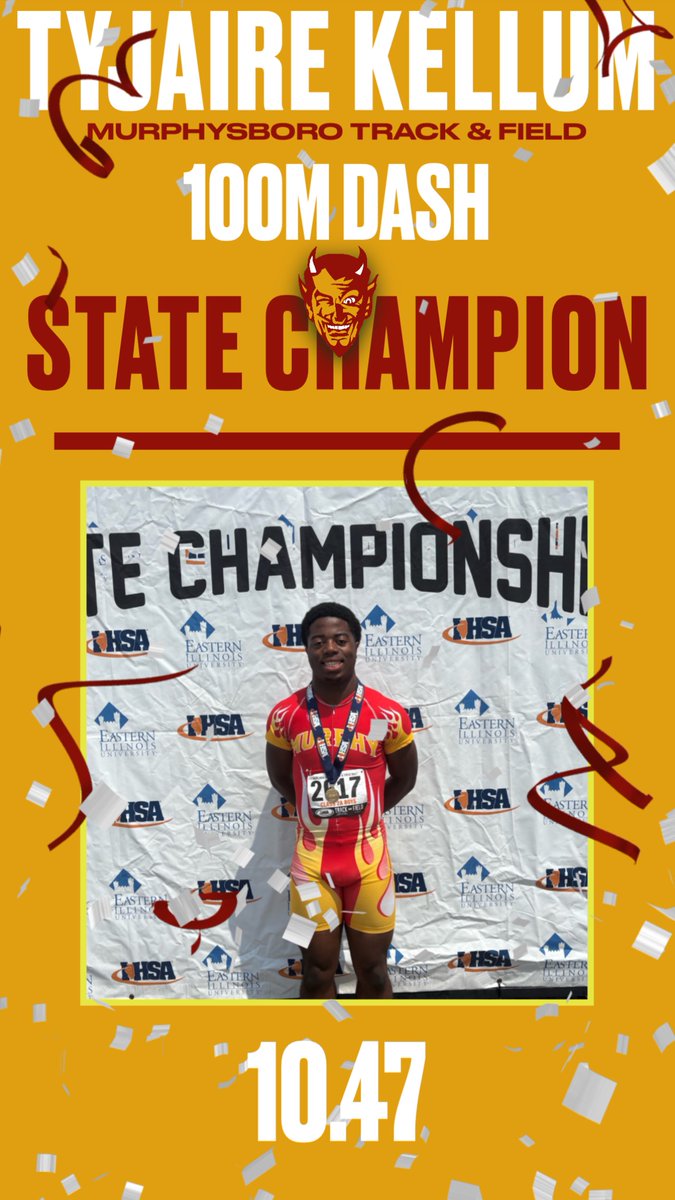 Tyjaire Kellum is your 2025 100m Dash STATE CHAMPION!