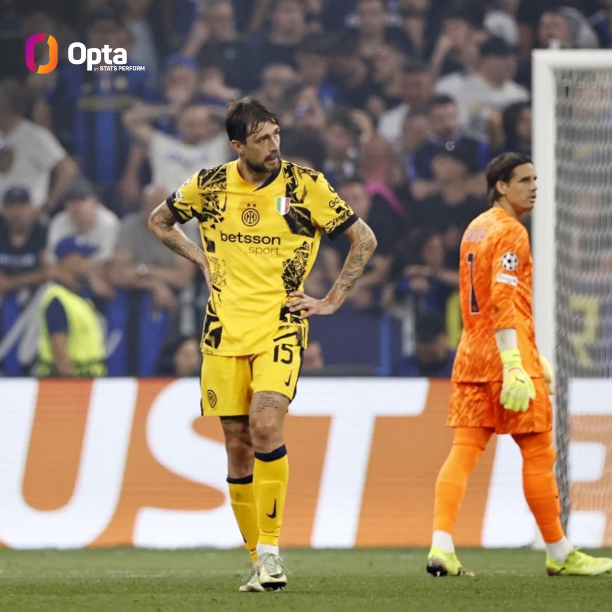 2 - Per la prima volta una squadra ha subito due gol nei primi 20 minuti di una finale di UEFA Champions League. Shock.

#UCLfinal #UCL