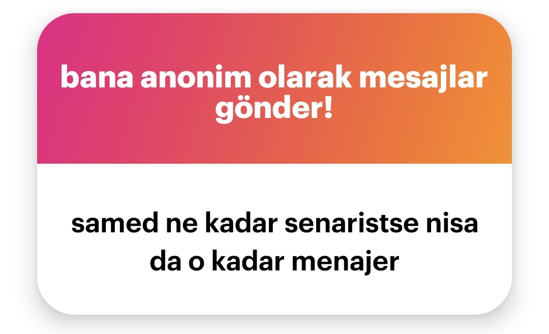 eğer biraz daha menajerlerime laf ederseniz ngl yi silerim 😭