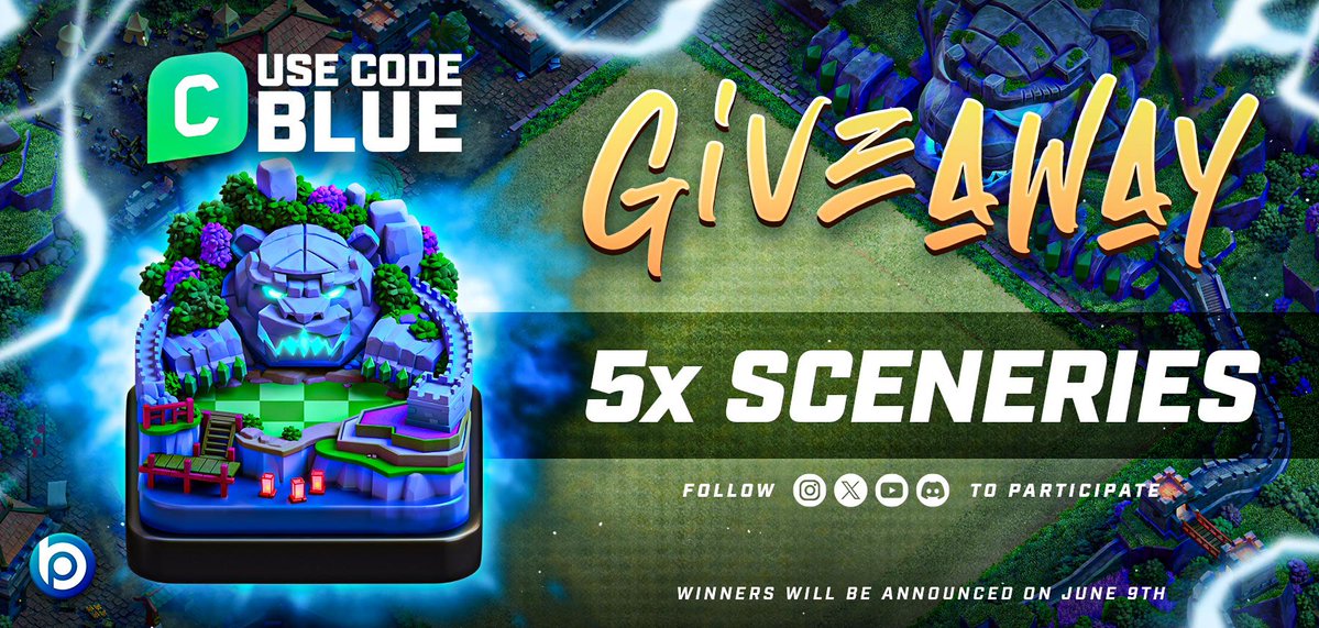 Blueprint | Use Code BLUE (@blueprintcoc) on Twitter photo 🚨 GIVEAWAY TIME! 🚨
We’re giving away 5 Tiger Sceneries to our amazing Clash community! 🐯⚔️
To enter:
✅ Like & RT
✅ Tag 2 friends!
✅ Post image of using Code BLUE
🥳 Make sure to Follow us (<a href="/BlueprintCoC/">Blueprint CoC | Code BLUE</a>) so we can reach you through DM!
More Giveaways on 👇
📸 Instagram: 🚨 GIVEAWAY TIME! 🚨
We’re giving away 5 Tiger Sceneries to our amazing Clash community! 🐯⚔️
To enter:
✅ Like & RT
✅ Tag 2 friends!
✅ Post image of using Code BLUE
🥳 Make sure to Follow us (<a href="/BlueprintCoC/">Blueprint CoC | Code BLUE</a>) so we can reach you through DM!
More Giveaways on 👇
📸 Instagram:
