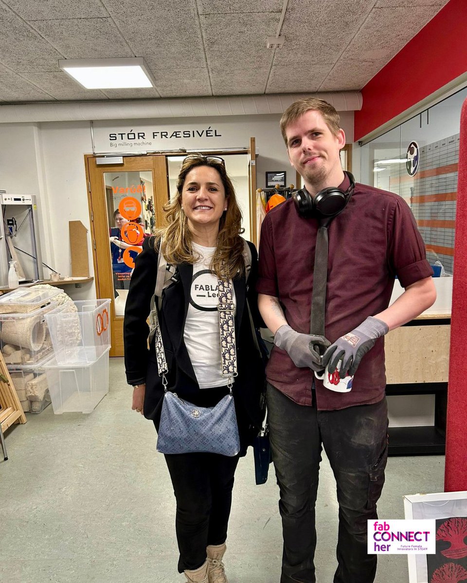 🇮🇸 Nuria y César representaron a Fab Lab León en la reunión de #FabConnectHer en Islandia 🛠️

✔️ Visita al Fab Lab Reykjavík
✔️ Conocer el sistema educativo islandés
✔️ Evaluar avances del proyecto
✔️ ¡Reencuentros con Hafey, Andri y Arnar!
#FabLabLeón #STEAM #ErasmusPlus #Maker