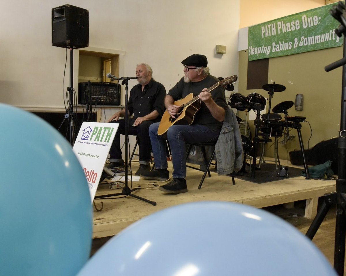 Musicians perform during Lighting The #PATH fundraiser at #dreamsand beans cafe in #PTBO.