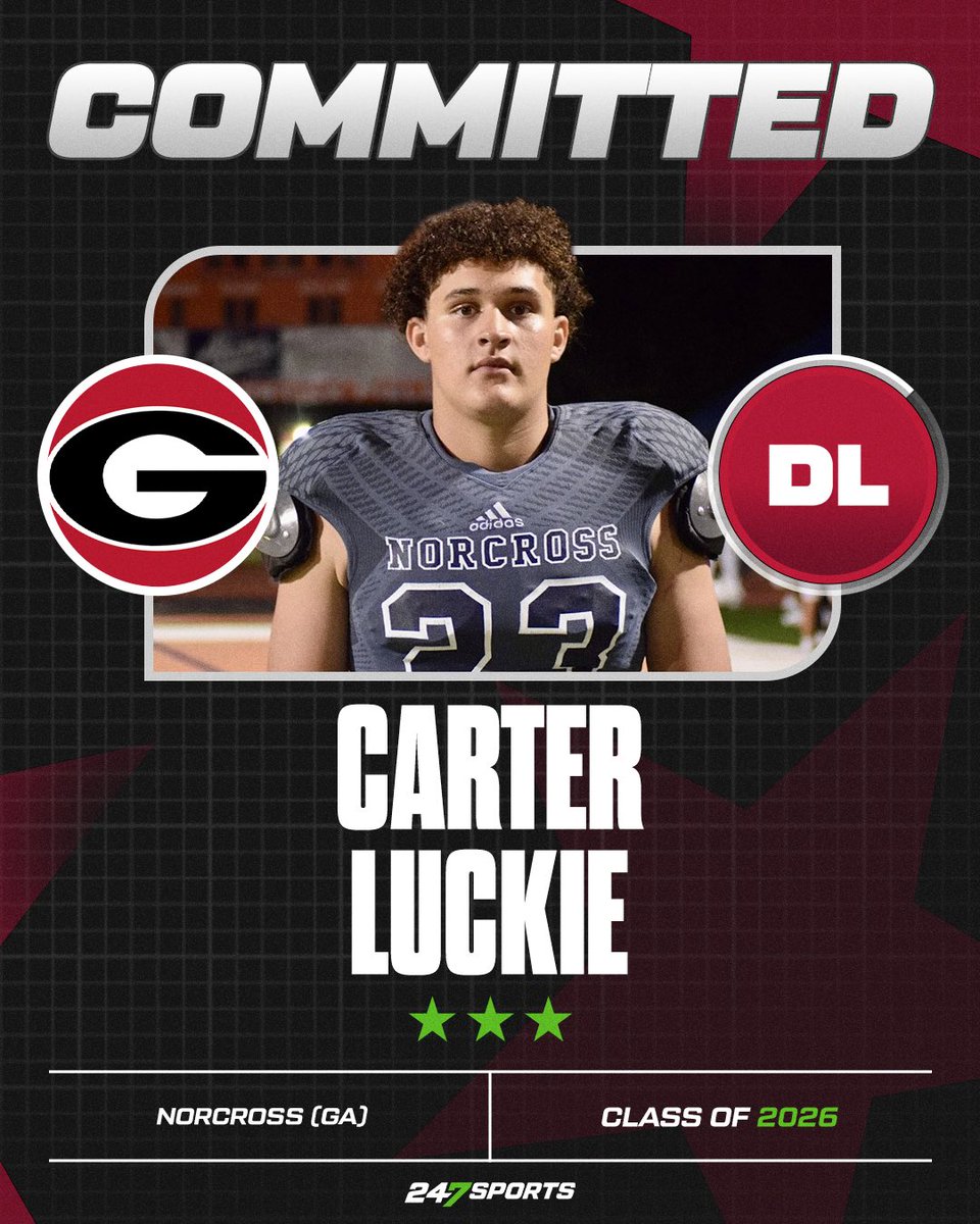 BREAKING: In-state defensive lineman Carter Luckie commits to Georgia 247sports.com/college/georgi…