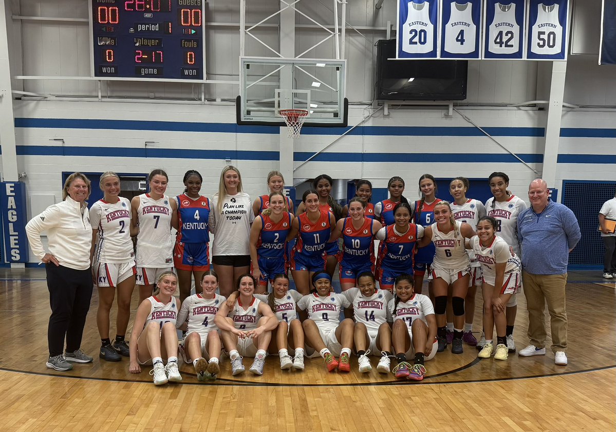 Kentucky All-Stars (@kyallstargame) on Twitter photo FINAL
SENIORS 111
JUNIORS 80
Miss Basketball ZaKiyah Johnson (<a href="/ZJohnson_06/">ZaKiyah Johnson</a>) had 36 points, 10 boards and 5 assists. Lareesha Cawthorn (<a href="/ReeshaCawthorn/">LaReesha Cawthorn</a>) had 27 and Peyton Bradley (<a href="/PeytonBradley13/">Peyton Bradley</a>) added 21.
Jaiden Koch (<a href="/jaidan_k/">Jaidan Koch</a>) led the juniors with 13 points.
#BeatIndiana FINAL
SENIORS 111
JUNIORS 80
Miss Basketball ZaKiyah Johnson (<a href="/ZJohnson_06/">ZaKiyah Johnson</a>) had 36 points, 10 boards and 5 assists. Lareesha Cawthorn (<a href="/ReeshaCawthorn/">LaReesha Cawthorn</a>) had 27 and Peyton Bradley (<a href="/PeytonBradley13/">Peyton Bradley</a>) added 21.
Jaiden Koch (<a href="/jaidan_k/">Jaidan Koch</a>) led the juniors with 13 points.
#BeatIndiana
