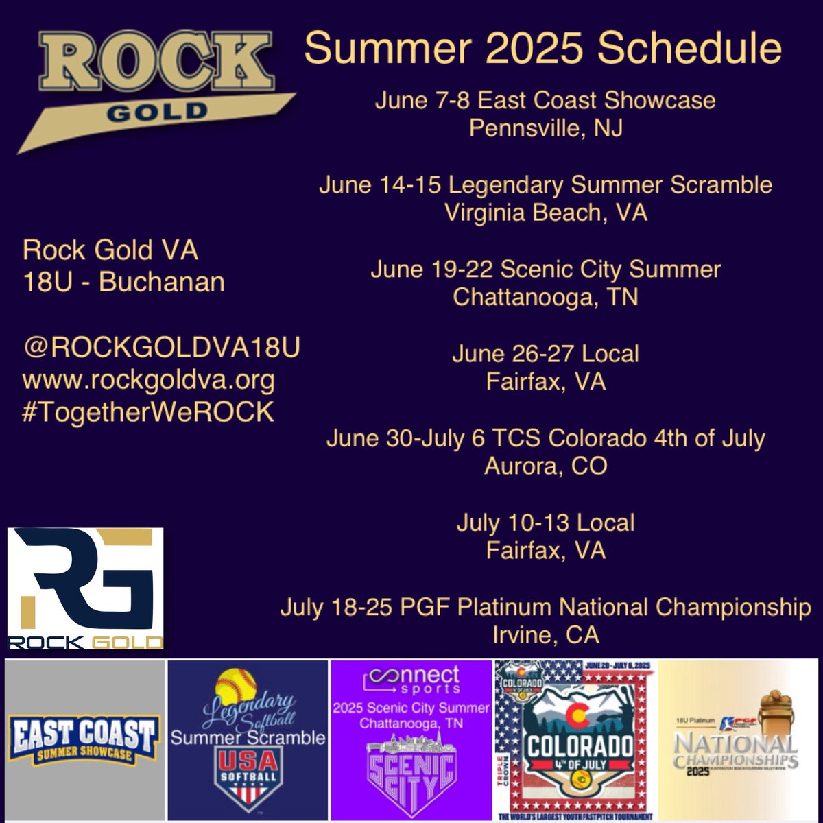Rock Tour! Summer 2025 schedule drop!
🤘🎸🥎
Rock Gold VA 18U - Buchanan
<a href="/ROCKGOLDVA/">ROCK GOLD VA ORG</a>
rockgoldva.org
#togetherwerock