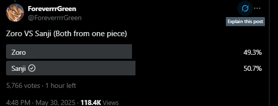 Zoro fans do you have something to say