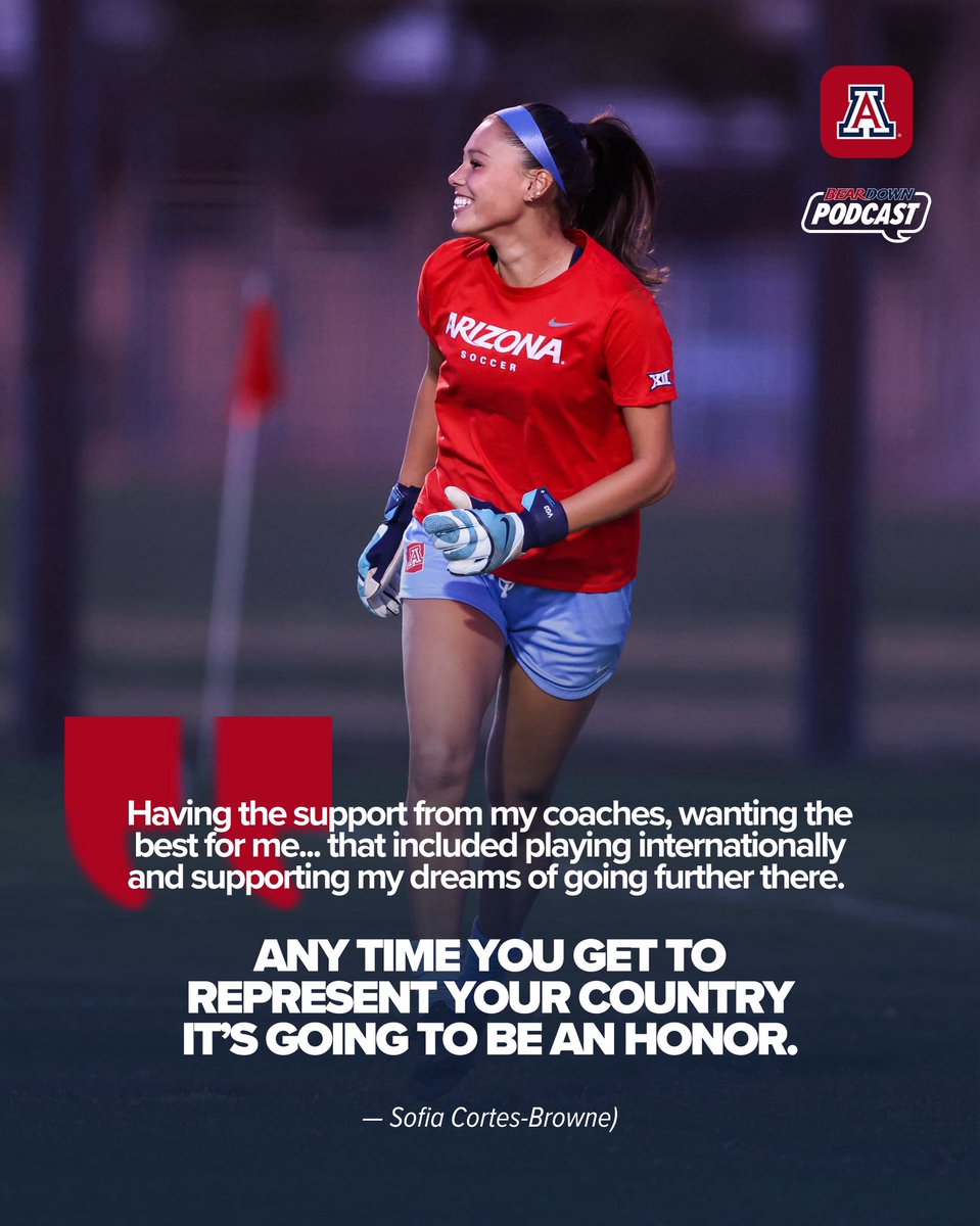 ArizonaSoccer's tweet image. Nothing like being able to represent your country on the big stage 💯
You can listen to the entire Bear Down Podcast anywhere you get your podcasts or at arizonawildcats.com/BearDownPod!