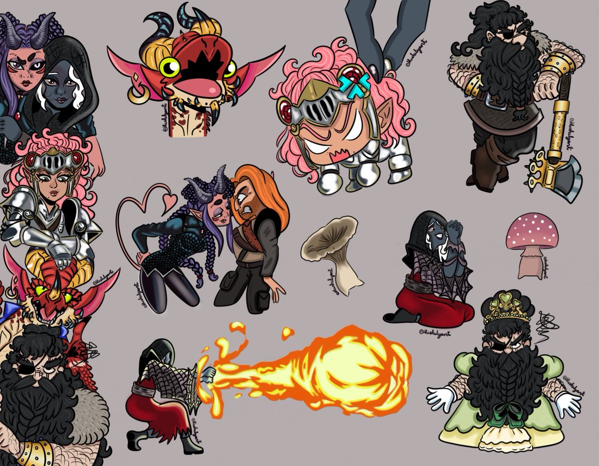 Theskelyart's tweet image. Have some doodle of some Donjon and dragons session I did with some friends ! Hope you like it ! #DNDRP #DnDcharacter #DnDj #art #artmoot