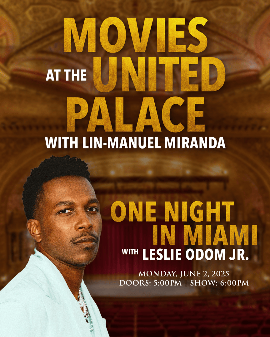 Before you see him back on stage at the Richard Rodgers, see him at The United Palace! Leslie Odom Jr. will be joining Lin-Manuel Miranda for an exclusive screening of "One Night in Miami" on June 2nd at 6PM. Link in bio for tickets.