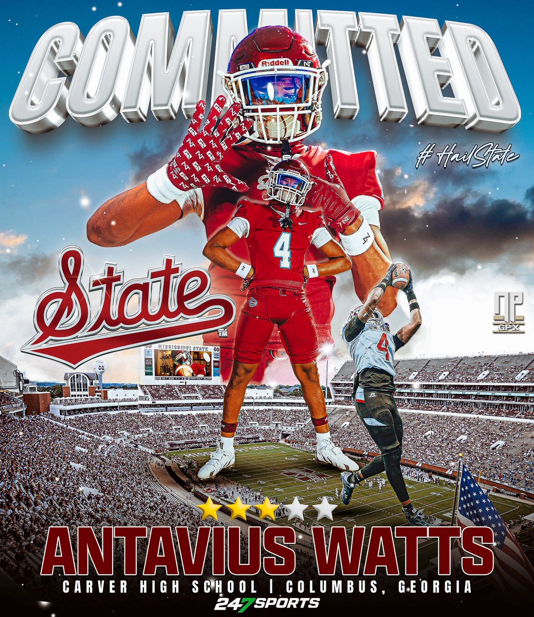 | COMMITTED |

Antavius Watts (<a href="/5000watts2026/">Antavius Watts</a>), the class of 2026 <a href="/247Sports/">247Sports</a> 3⭐️ safety from Carver High School (Columbus, GA), has committed to Mississippi State! #HailState