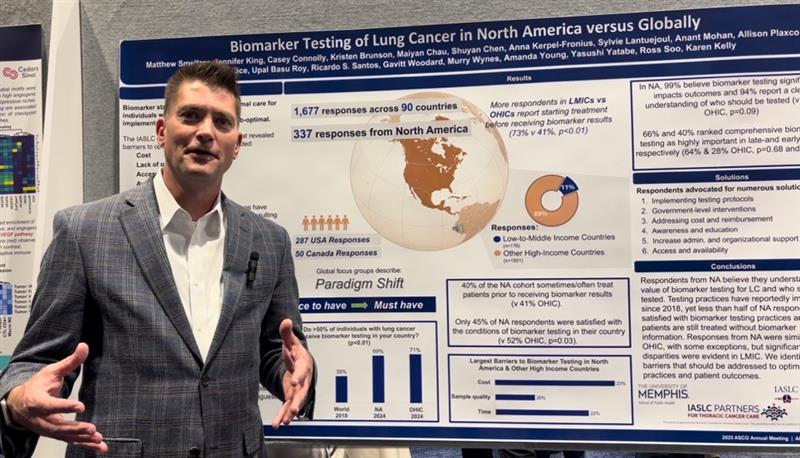 Lung Cancers Today (@lung_cancers) on Twitter photo 🌟Thanks to <a href="/MattSmeltzer/">Matthew Smeltzer</a> of <a href="/uofmemphis/">University of Memphis</a> for a great interview on his #ASCO25 poster presentation about biomarker testing of lung cancer in North America versus globally!
➡️Stop by poster #21 through 4:30 p.m. today to see the data and stay tuned for the interview!
#lcsm 🌟Thanks to <a href="/MattSmeltzer/">Matthew Smeltzer</a> of <a href="/uofmemphis/">University of Memphis</a> for a great interview on his #ASCO25 poster presentation about biomarker testing of lung cancer in North America versus globally!
➡️Stop by poster #21 through 4:30 p.m. today to see the data and stay tuned for the interview!
#lcsm