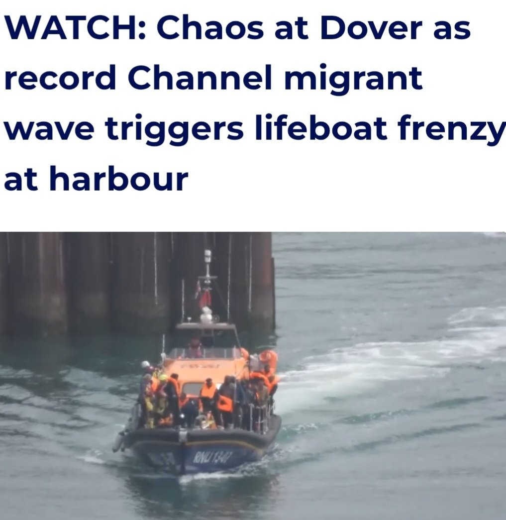 On a scale from 1 (not really bothered), to 10 (absolutely fuming), how angry are you to see images of over 1000 illegals crossing the Channel today?

I'm at 10+, and rising 🤬🤬🤬
