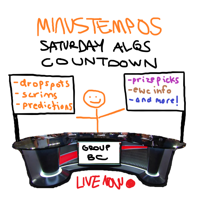 minustempo (@_minustempo) on Twitter photo It's time for another <a href="/PlayApexEsports/">Apex Legends Esports</a> #ALGS Countdown for Group BC of the Americas region!
Alongside the usual content, a lot of people have asked how #EWC2025 works for Apex Legends since it's also the Midseason Playoffs, so we'll break it down during this stream.
LIVE NOW! It's time for another <a href="/PlayApexEsports/">Apex Legends Esports</a> #ALGS Countdown for Group BC of the Americas region!
Alongside the usual content, a lot of people have asked how #EWC2025 works for Apex Legends since it's also the Midseason Playoffs, so we'll break it down during this stream.
LIVE NOW!