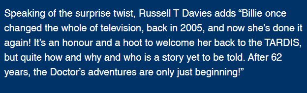 ‘Only just beginning’ WE LIVE ON #DoctorWho