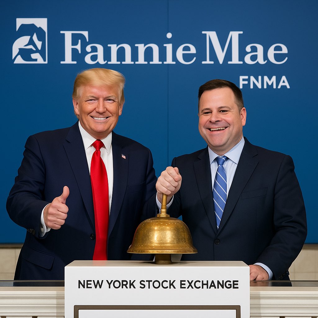 Coming soon! Every American should purchase Fannie Mae $FNMA &amp; Freddie Mac $FMCC 🇺🇸🌒🚀
cc: <a href="/realDonaldTrump/">Donald J. Trump</a> <a href="/pulte/">Pulte</a>