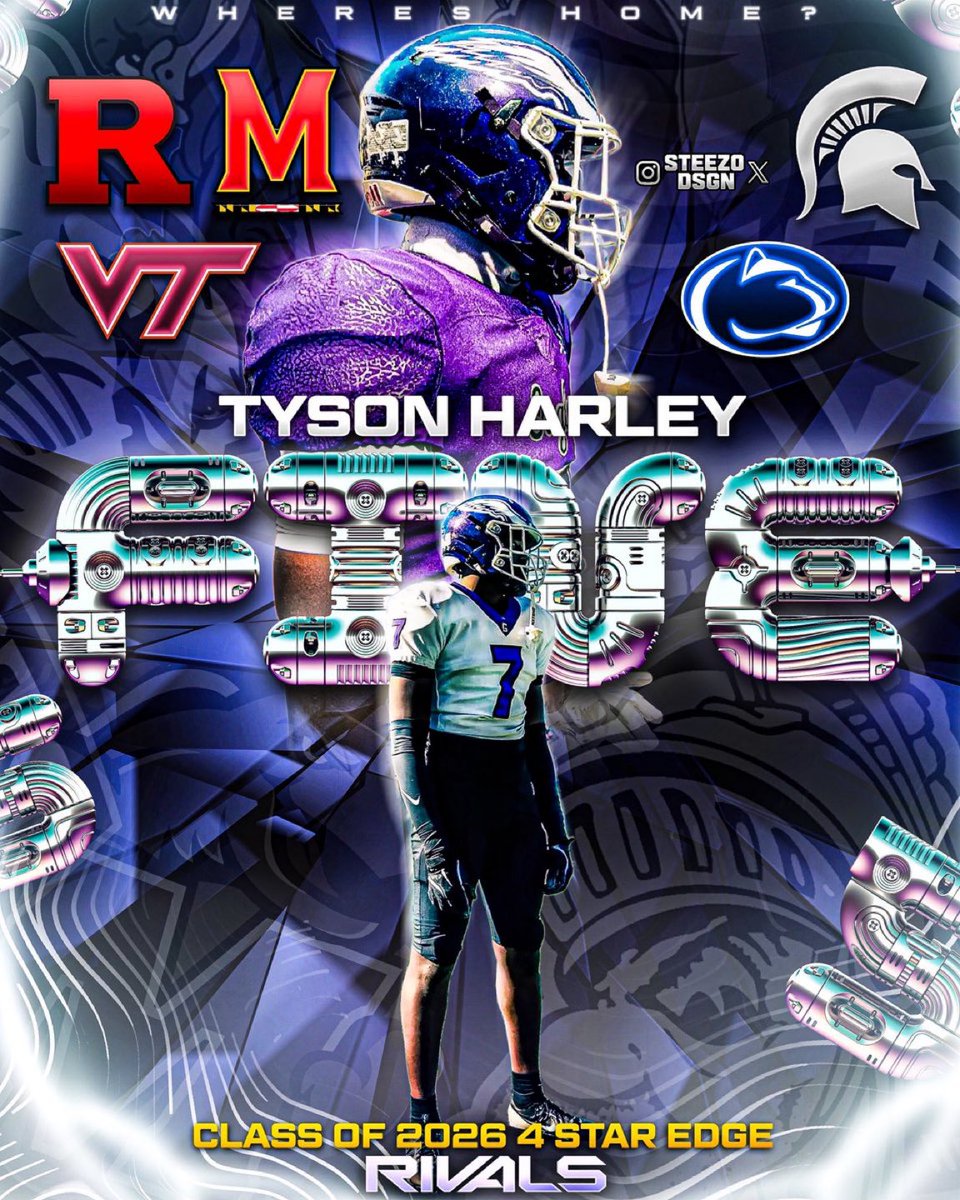 Rutgers Scarlet Knights | The Knight Report (@rutgersrivals) on Twitter photo 2026 4️⃣⭐️ EDGE Tyson Harley (<a href="/tysharley/">Tyson “Tys” Harley</a>) has cut his list down to 5️⃣ schools!
- Maryland
- Michigan State
- Penn State
- Rutgers
- Virginia Tech
👉 Rutgers.Rivals.com 2026 4️⃣⭐️ EDGE Tyson Harley (<a href="/tysharley/">Tyson “Tys” Harley</a>) has cut his list down to 5️⃣ schools!
- Maryland
- Michigan State
- Penn State
- Rutgers
- Virginia Tech
👉 Rutgers.Rivals.com
